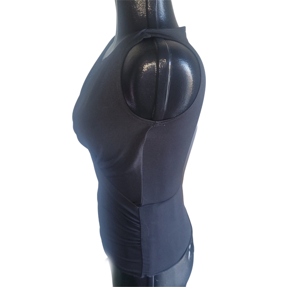 BCX Black Sleeveless Wrap Top with Beaded Detailing S - Picture 5 of 7